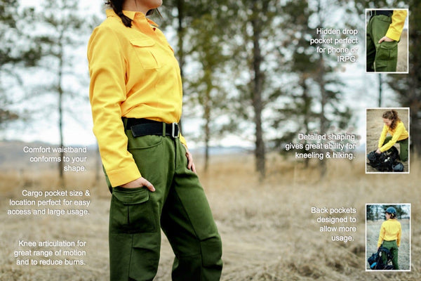 Detailed specification best fitting wildland fire pant